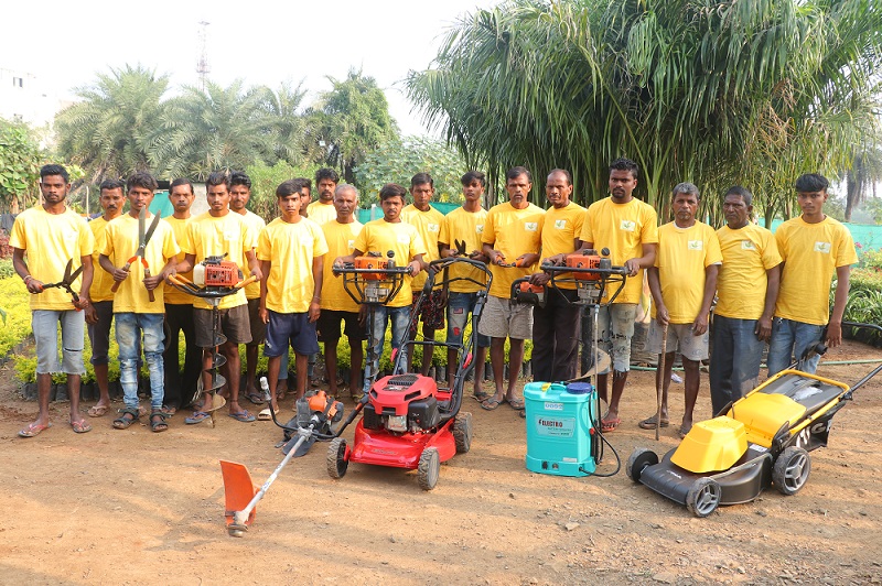 our team go green landscape in vapi daman gujarat